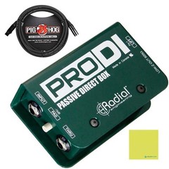 Radial Engineering ProDI Passive Instrument Direct Box Bundle w/Pig Hog Mic C…