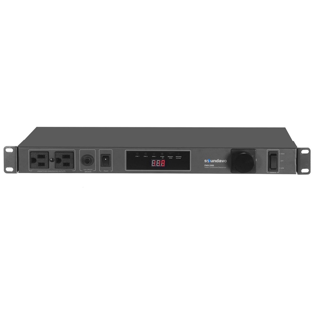 PMX-3300 Power Conditioner Surge Sequencer 10 Outlets Grey