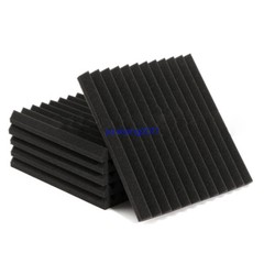 96 PK RED/BLACK Acoustic Foam Panel Wedge Studio Soundproofing Wall Tiles12X12X1