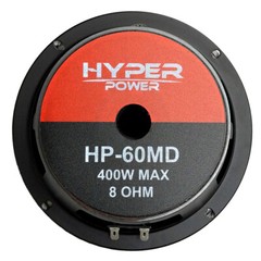 HyperPower 6.5″ Midrange Speaker 200-Watt RMS 8 ohm HP60MD 94dB 400W Max, 4 pcs