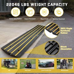 Yescom Driveway Curb Ramp Low Profile Car Ramp 2.6″ Rise Garage Sidewalk 2 Pack