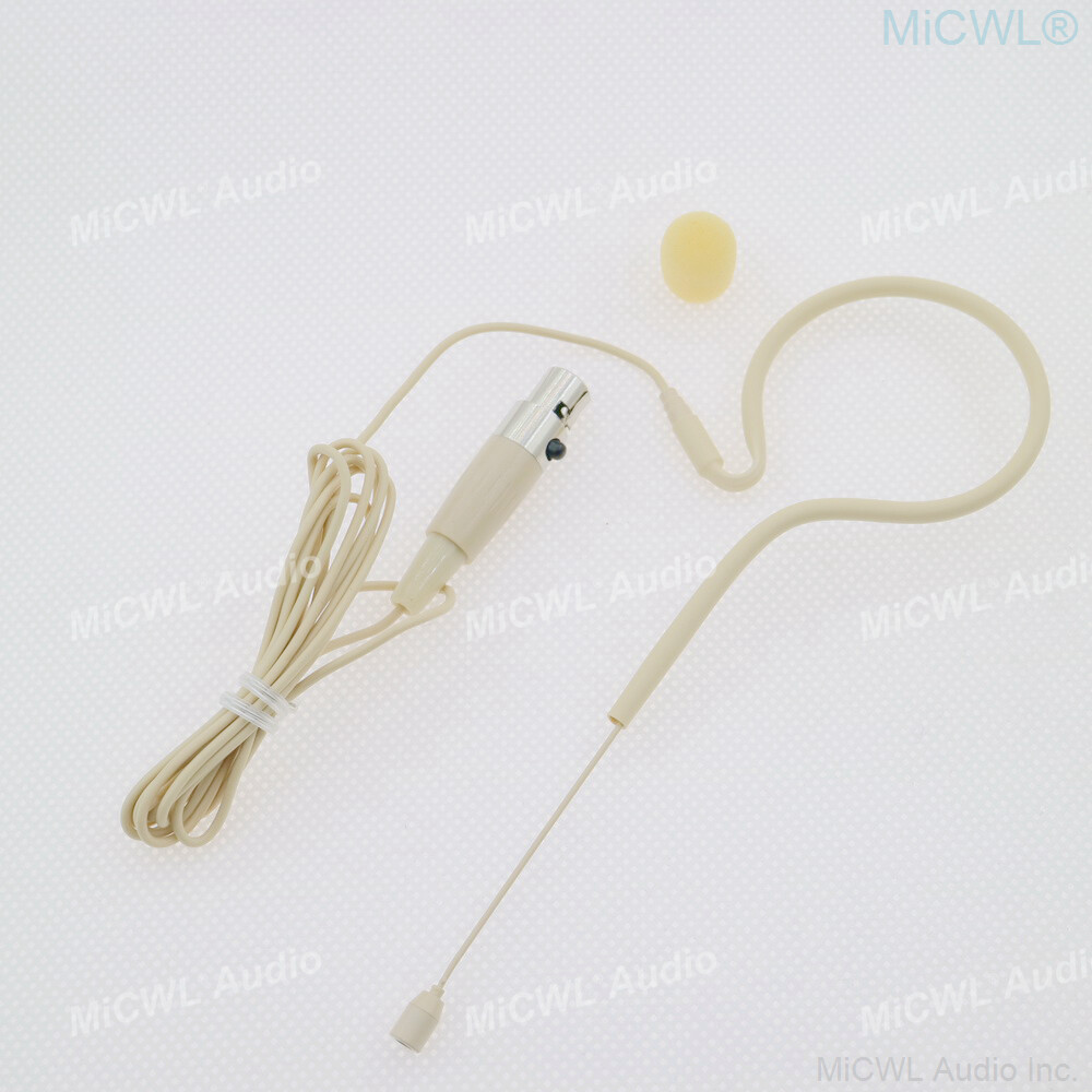 Beige Face mouth Microphone for SHURE Wireless Headset Mics System 4Pin XLR mini
