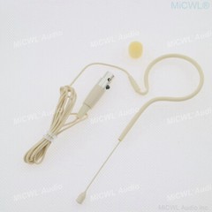 Beige Face mouth Microphone for SHURE Wireless Headset Mics System 4Pin XLR mini