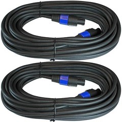 2 NEW 25ft foot PAIR SPEAKON style HEAVY DUTY SPEAKER to amp CABLE 12 GA gauge
