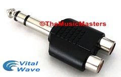 (4) 1/4 inch TRRS Male Plug to Dual RCA Jacks (F) Audio Cable Cord Adapter VWLTW