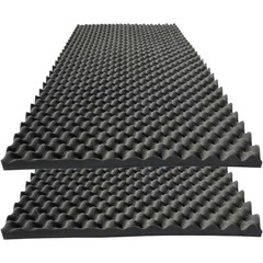 2-Pack 48X24X2 Inch Egg Crate Acoustic Foam Panels, High-Density Fireproof Sound