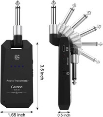 5.8GHz Wireless Guitar System – 4 Channels, Silver/Black//