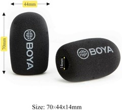 BOYA Mini Shotgun Microphone Foam Windscreens fit BY-MM1, VXR10 (Black,2 Packs)
