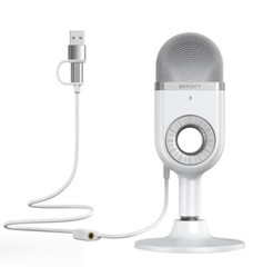 SmallRig simorr Wave U1 USB Condenser Microphone (White) #3492