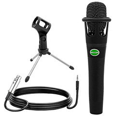 5Core Podcast Mic Vocal Desktop Microphone XLR To Aux 3.5mm Interview +Stand