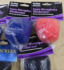 5 NEW On-Stage Gear Foam Microphone Covers Windscreens ASWS58-BL Fits Most