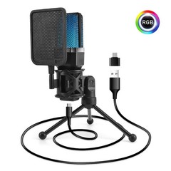 Easy to Use USB Condenser Microphone with Stand for Remote Work & Education