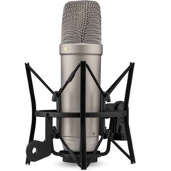 Rode NT1 (Silver)5th Generation Hybrid Studio Condenser Mic w/ Mic Stand Bundle