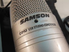 2 Two SAMSON C01U Studio Condenser Microphones w/ Stands, Shock Mounts, Working