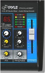 Pyle Professional Audio Mixer Sound Board Console System USB Interface 4 Channel