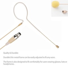 Headset Headworn Microphone – 3 Pin Mini XLR Head Microphone for AKG Samson W…