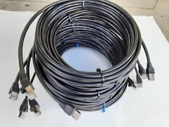 5 Pack 25 FT PRO CAT6 UV Direct Bury Shielded Ethernet RJ45 Cable Outdoor/Indoor