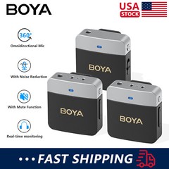 BOYA BY-M1V Wireless Lapel Microphone USB Type C / Lightning / 3.5mm Audio Jack