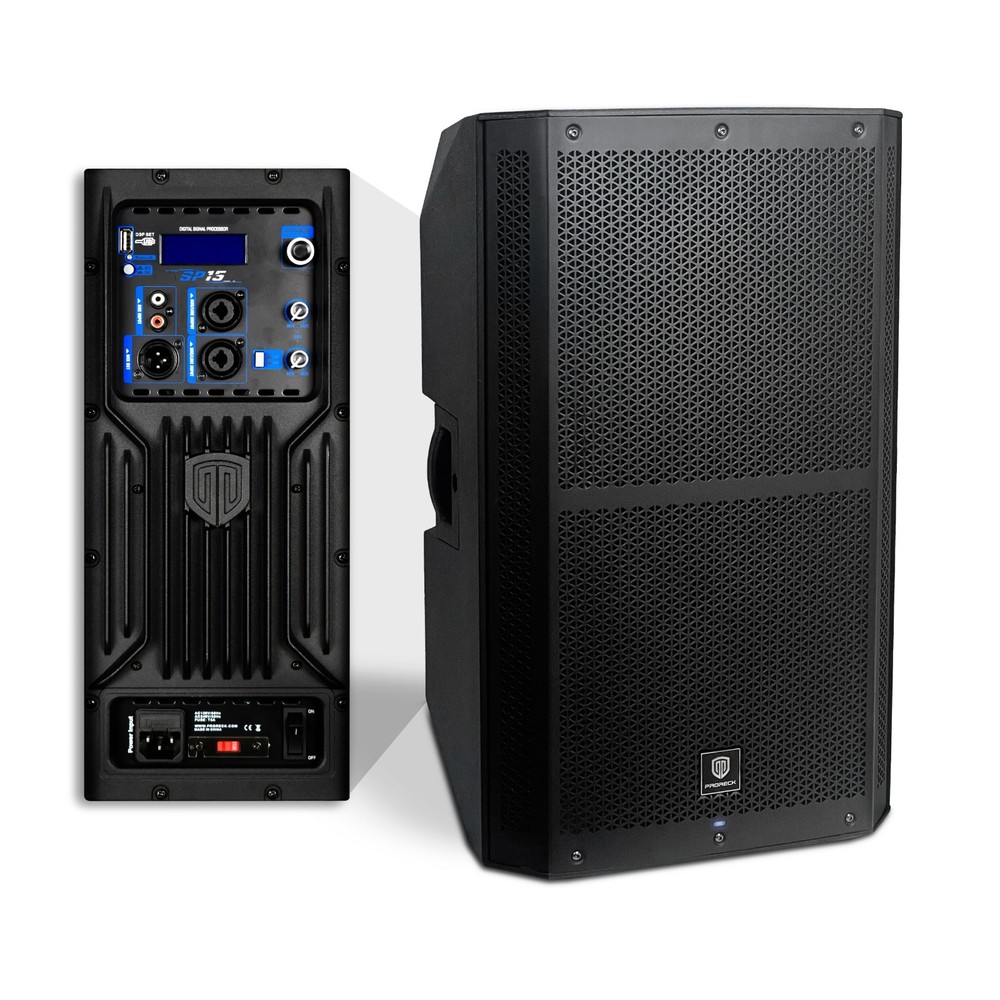 PRORECK SP 15 Powered DJ Speaker 15″ 1400W Peak Bluetooth Stereo DSP Audio Singl