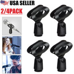 4Pcs Black Universal Nut Adapter Microphone Clip Clamp Holder For Most Mic stand
