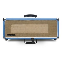 Sound Town Vintage 3U Amp Rack Case, 12.5″ Depth, Beau Blue (STVRC-3BL)
