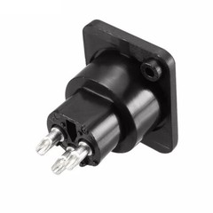 (20 PACK) 3-PIN XLR Female Panel Mount Non-Latching Nylon Jack