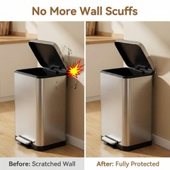 12 Pack Transparent Wall Protector Behind Trash Can, Adhesive Trash Can Wall …