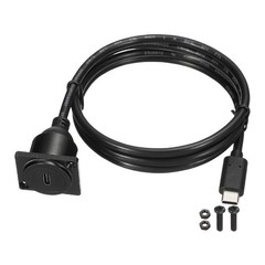 D-Type USB C 2.0 Panel Mount Extension Cable, Type-C Male to C Female, 3.3ft