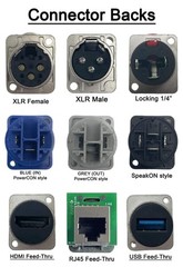 PROCRAFT DPL-4X-VAR 2 Gang Stainless Pro Audio Installation Wall Plate Loaded, M