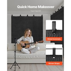 Uimoso 1 Pc Sound Absorbing Blanket 80 x 48 in Oversized Noise Reduction Cover
