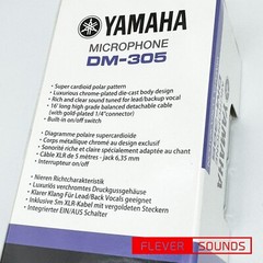 Yamaha DM-305 Dynamic Microphone Silver Super Cardioid ON/OFF Switch with Cable