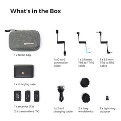 Wireless Lavalier Microphone for iPhone/Android/DSLR/Camera/PC, Wireless Lape…