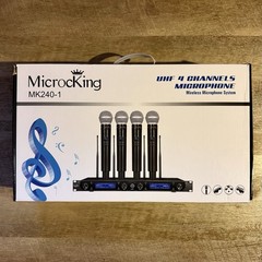 MicroKing | Wireless 4-Microphone Fixed Frequency System | 400ft Range | MK240-1