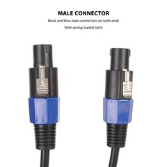 Male to Male Speaker Connection Cables|2 X 2.5|Lock StageSpeaker|3 Ft|2 Pk|LVLND