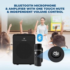Wireless Voice Amplifier with Bluetooth Lavalier Microphone, Professional Noise