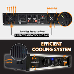 MUSYSIC 2 Channel 4500 Watts Professional Power Amplifier AMP DJ Stereo SYS-4500