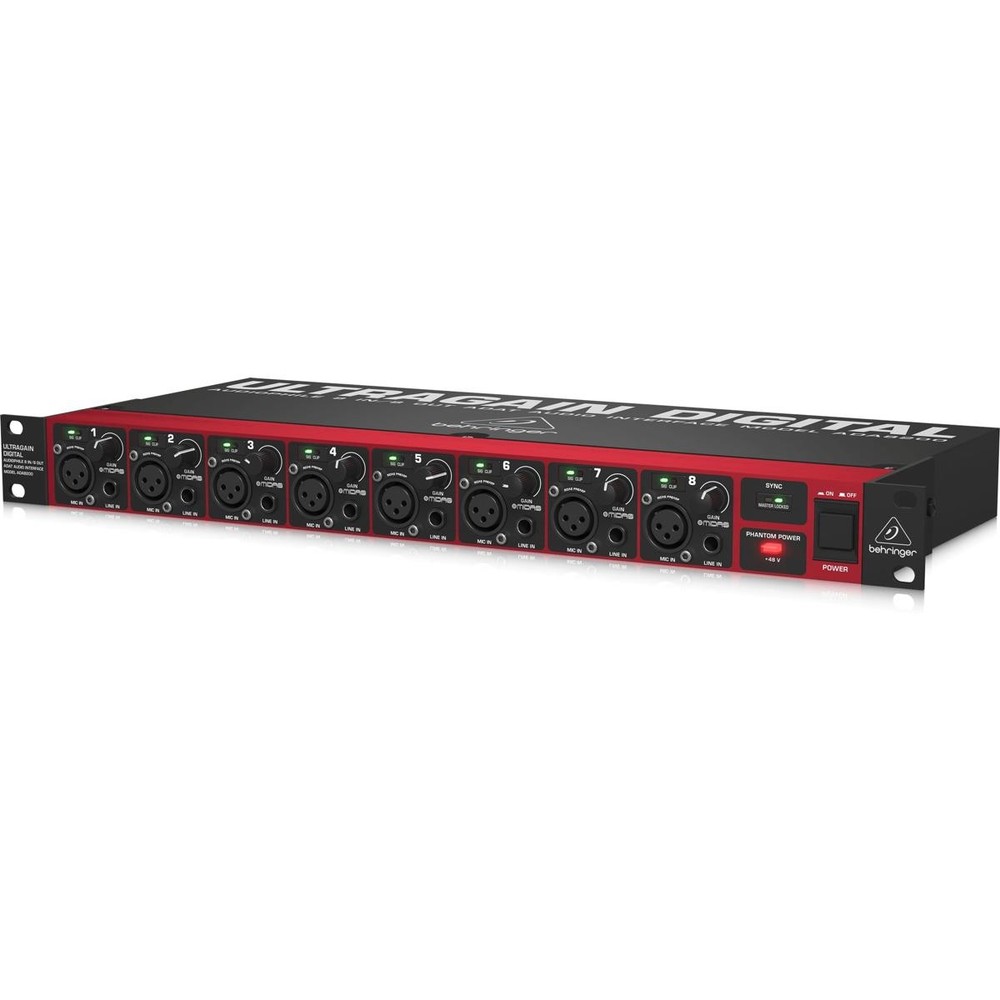 Behringer Ultragain Digital ADA8200 Audiophile 8 In/8 Out ADAT Audio Interface