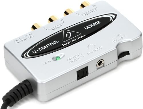 BEHRINGER USB Audio interface UCA202 2 inputs 2 outputs Digital output U-CONTROL