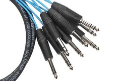 25-pin D-Sub to 8 TRS 1/4″ 5′ Stereo Male Analog Breakout Snake Cable Elite Core