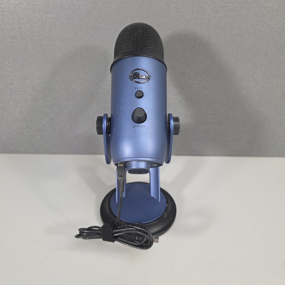 Blue Yeti USB Desktop Microphone Blue Mute Switch Adjustable Gain Condenser VG