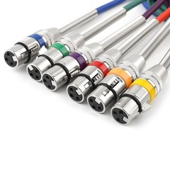 6 Pack 6.6ft Multi-Color XLR Microphone Cables, 3-Pin Balanced XLR Male to Fe…