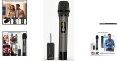 Dynamic Handheld Wireless Microphone with Mute Function – Ideal for Karaoke