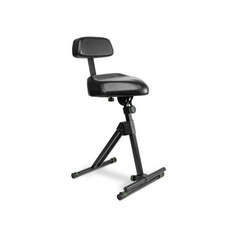 Gravity GFMSEAT1BR Ergonomic Musician Stool Adjustable Backrest, Footrest & Tilt