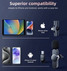Mini Mic Professional Wireless Microphone USB-C iPhone iPad Android- NEW