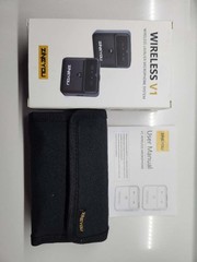 Wireless Lavalier Microphone System, TX/RX Set for DSLR, Phone, 70m Range Pouch