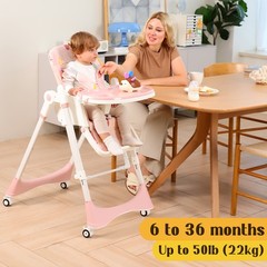 Baby High Chair | 6-in-1 Rocking Toddler Chair & Travel High Chair for Toddlers