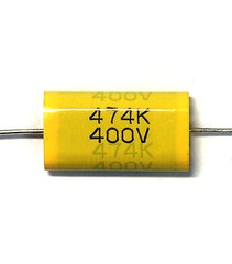 20pc MEA Metallized Polyester Film Capacitor 474k 0.47uF K 400V ±10% Axial AID