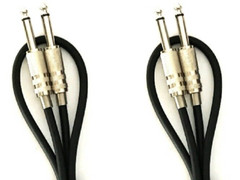(2) Pro Audio 3ft 1/4 inch 6.35mm Patch Cable Cord Guitar Bass Pedal Lead Wires