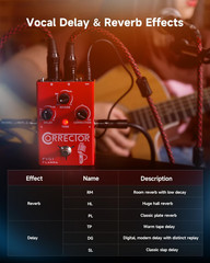 FV01 Vocal Effects Processor Pitch Correction Voice Pedal Vocal Stompbox Microph