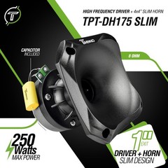 Timpano 2X TPT-DH175 Slim Driver Horn, 1 Inch Phenolic Driver + Plastic Slim Hor